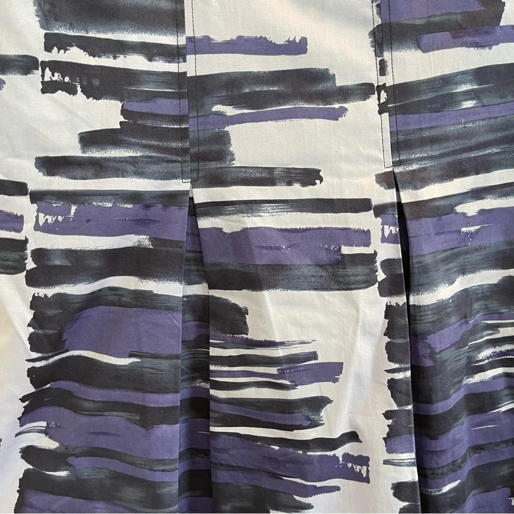 Lane Bryant Pleated Skirt Women's Plus Size 20 Blue Purple Back Zip Lined NWT